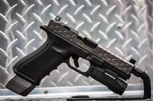 Miniatura 4 de Soporte para pistola de pistola fabricado en Estados Unidos en colgador de pistola de encimera de barril Base de 6 x 4 pulgadas (paquete de 3)