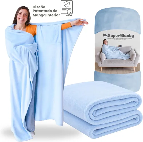 Miniatura 8 de Super Blanky Wearable Blankets for Women and Men, Graduation Day Gift for Her, Fathers Day Gift, Wife Birthday Gifts Ideas Azul (Breezy Blue)