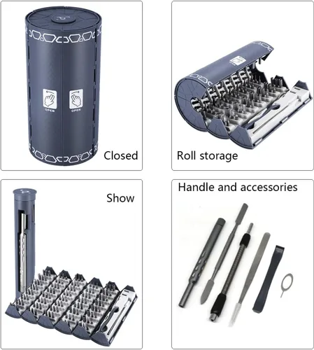 Miniatura 3 de Juego de destornilladores de precisión 128 en 1, con kit magnético para computadora, PC, Mac-Book, para laptop, tablet, para iPhone, para Xbox