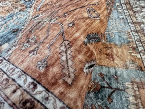 Miniatura 241 de GLN Rugs Traditional Collection - Alfombra de felpilla lavable a máquina, tradicional lavable, antideslizante, alfombra de felpilla de pelo corto