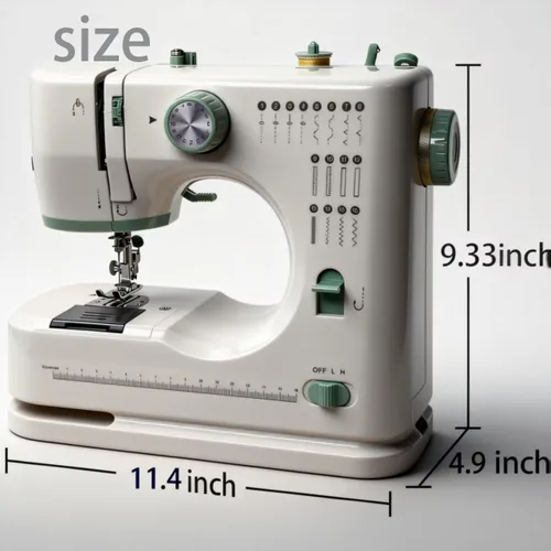 Miniatura 4 de Máquina de coser para principiantes, máquina de coser de doble aguja y 16 aplicaciones de puntada, eléctrica doméstica para principiantes con pedal