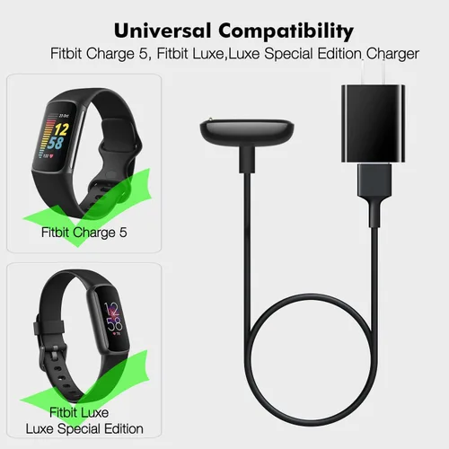 Miniatura 3 de Cargador de reloj para Fitbit Charge 6/Charge 5, cable de carga Fitbit Luxe de repuesto, Fitbit Luxe Edición Especial Smartwatch Base de carga
