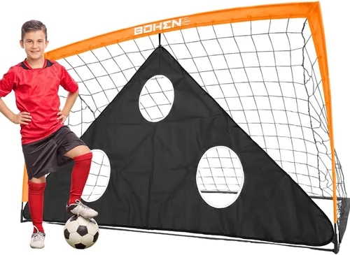 Miniatura 11 de BOHEN 6x4 FT / 9x5 FT Kids Soccer Goals with Carry Bag, Portable Folding Soccer Net for Backyard Training, Indoor/Outdoor Use for Youth and Adult