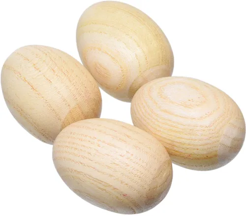 Miniatura 5 de Instrumento de percusión musical para coctelera de huevos de madera natural, 2 piezas