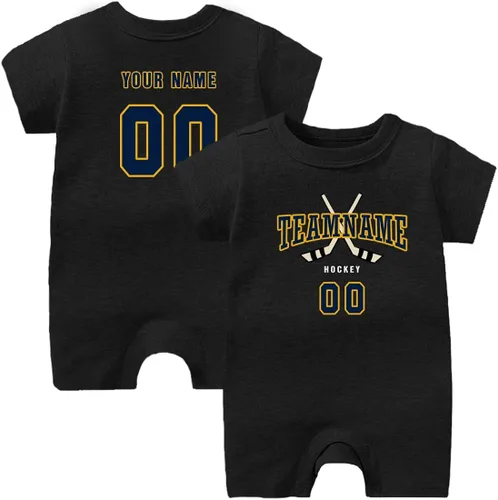BABYWEN Ropa de bebé, traje de hockey personalizado, camiseta de bebé para recién nacido, regalos para niños y niñas
