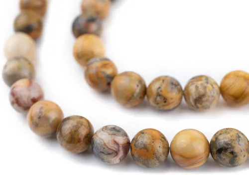 Miniatura 136 de The Bead Chest Cuentas de Jade Blanco Mate Redondas (8mm): Piedra Preciosa Orgánica Redonda Esférica de Energía con Poder de Sanación para Hacer