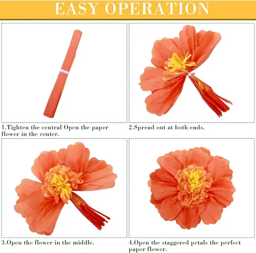 Miniatura 3 de Canlierr Paquete de 40 suministros de decoración de fiesta tropical, papel de seda grande, flores de hibisco, hojas de palma sintéticas, juego