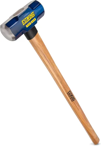 Miniatura 18 de Estwing Martillo de trineo de cara dura de 4 libras, mango indestructible de 12 pulgadas, cabeza de acero bloqueada, agarre de goma vulcanizada