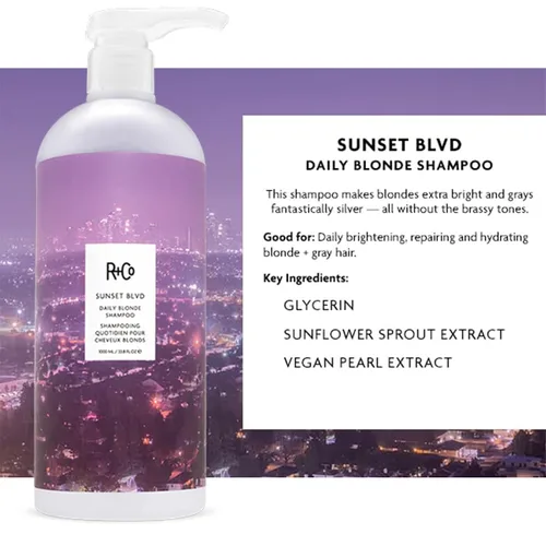 Miniatura 3 de R+Co Sunset Blvd Daily Blonde Champú y acondicionador Duo 33.8 Floz
