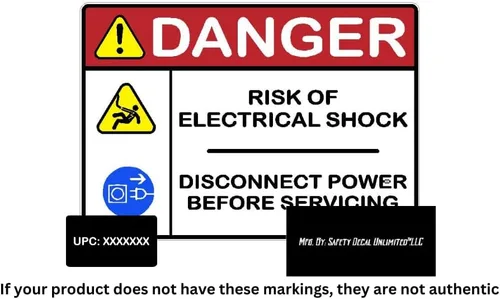Miniatura 4 de Pegatina Danger Do Not Touch This Kills Safety Decal Unlimited Advertencia eléctrica Hecho en Texas 3.5 x 5
