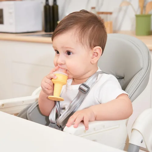 Miniatura 6 de Smily Mia ICY Bite - Mordedor para alimentos y congeladores para frutas, para alivio de enfriamiento del bebé, alimentador de silicona sin BPA
