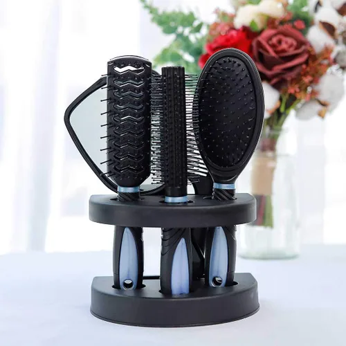 Miniatura 7 de Zoestar Juego de 5 cepillos y peine para el cabello para mujeres y hombres (A-morado)