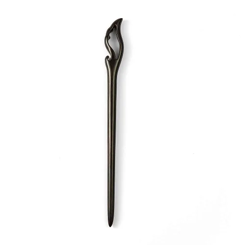 Miniatura 13 de Palillos clásicos hechos a mano tallados para el cabello, sándalo negro natural (ébano), palillos para peinar, accesorio para hacer updo, 7 pulgadas