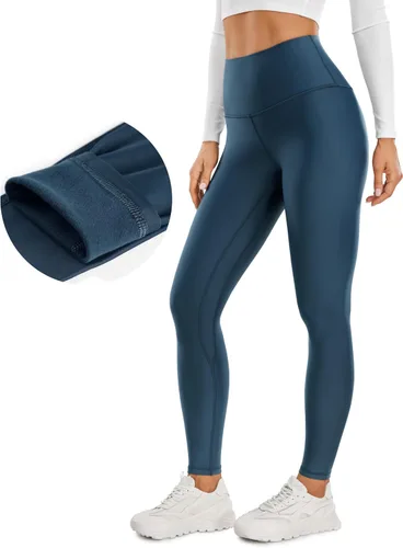 CRZ YOGA Leggings térmicos con forro polar para mujer de 28 pulgadas, pantalones de senderismo cálidos para invierno, pantalones de yoga de cintura