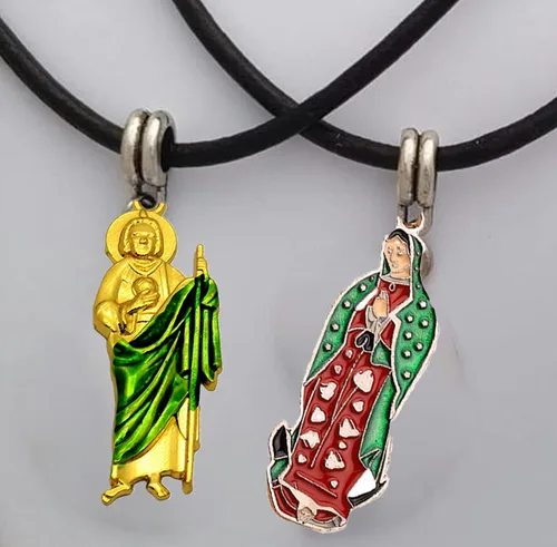 Miniatura 5 de 20 dijes de Virgen María San Judas para pulseras, cuentas de Virgencita Virgen De Guadalupe, joyería mexicana, colgante de rosario
