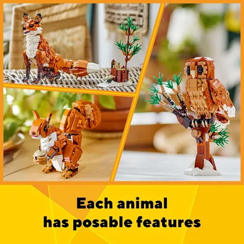 Miniatura 4 de LEGO Creator 31154 - Animales del bosque 3 en 1, juguetes de construcción para niños, niños y niñas, a partir de 9 años, con 3 opciones