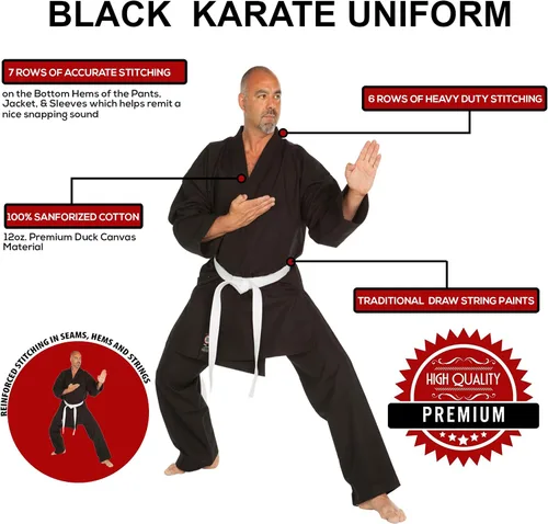 Miniatura 2 de Ronin Karate Gi - Heavyweight Karate Uniform - Professional Kimono - Advanced 100% Cotton 12oz Martial Arts Kit