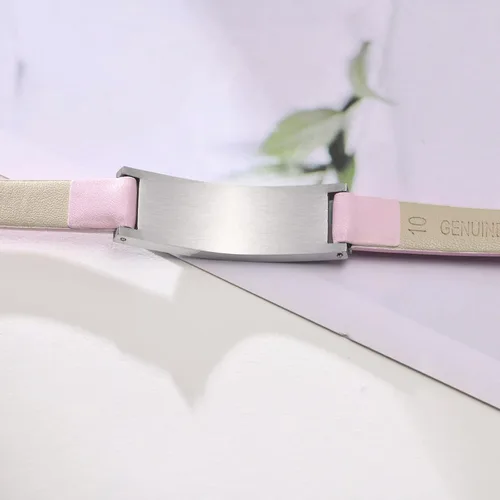 Miniatura 49 de MPRAINBOW Pulsera de alerta médica personalizada para mujer, correa de reloj de cuero genuino, grabado de doble cara, diabetes, epilepsia, joyería