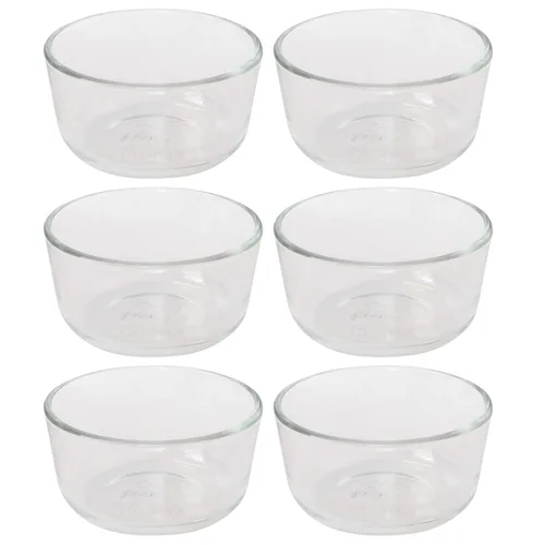 Pyrex 7202 - Tazón de vidrio de 1 taza (paquete de 6) - Fabricado en Estados Unidos
