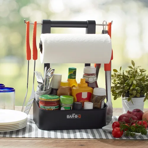 Miniatura 8 de Mr. Bar-B-Q Organizador plegable para parrilla, almacena todos tus accesorios de barbacoa en un solo lugar, perfecto para cocinar al aire libre