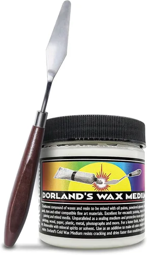 Cera Jacquard Dorlands 4fl oz - Cera fría mediana hecha en EE. UU. - Pintura al óleo - Sellador para acuarela - Incluye cuchillo de paleta Moshify