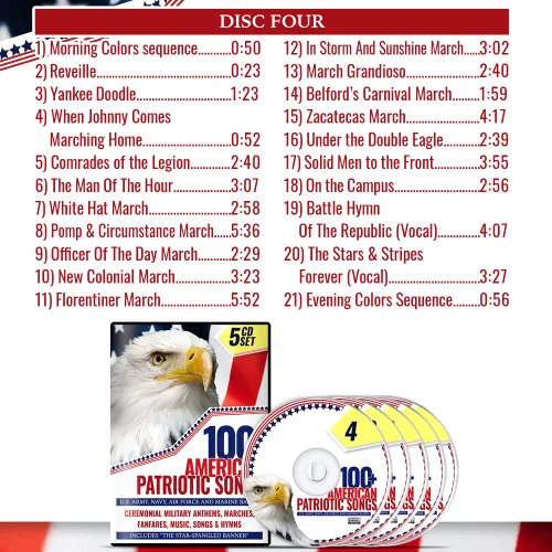 Miniatura 6 de 100+ American Patriotic Songs - Ceremonial Military Anthems, Marches, Fanfares, Music, Songs & Hymns – U.S. Army, Navy, Air Force and Marine Bands