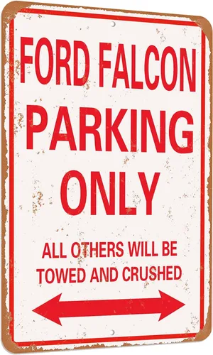 TCHPAX 12X8 - FALCN Solo para estacionamiento vintage divertido letrero de metal de hojalata en pulgadas - Aluminio…