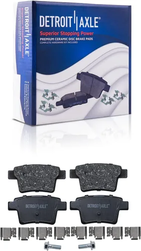 Miniatura 6 de Detroit Axle - Kit de freno trasero para Ford Five Hundred Freestyle Mercury Montego 2005-2007, 2008-2009 Taurus Taurus X Sable Rotores de freno