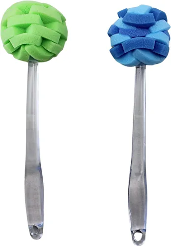Miniatura 9 de Cepillo de esponja de vidrio con mango – Cepillo de limpieza de cocina de 11.5 pulgadas para vasos, botellas, platos y jarrones – Esponja suave