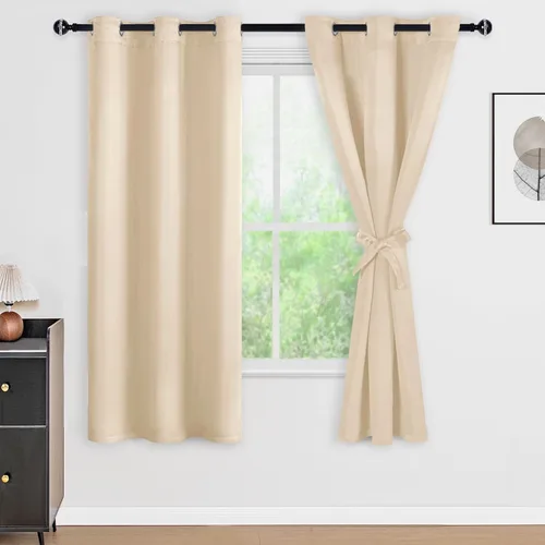 Miniatura 132 de DWCN Cortinas 100% opacas de 84 pulgadas de largo para dormitorio con forro negro, paneles de cortina de ventana de doble capa con aislamiento Azul