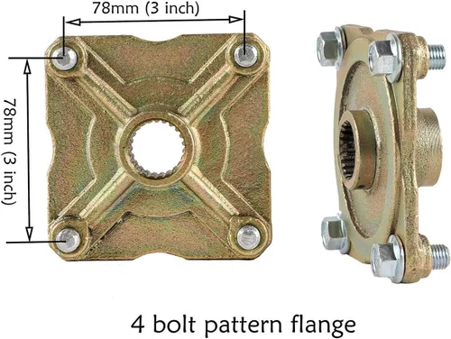 Miniatura 7 de Kit completo de eje vivo trasero de 32 pulgadas con ruedas de 6 pulgadas, montaje de eje de volante delantero, piezas de bricolaje para Go Kart ATV