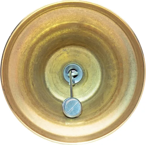 Miniatura 3 de Bevin Bells Campana de mano de latón macizo 8HB Mango de madera dura de Nueva Inglaterra Elegante campana de llamada manual Fabricantes