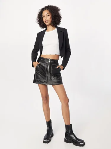 Miniatura 4 de GUESS Top ahumado de manga corta con cuello redondo para mujer