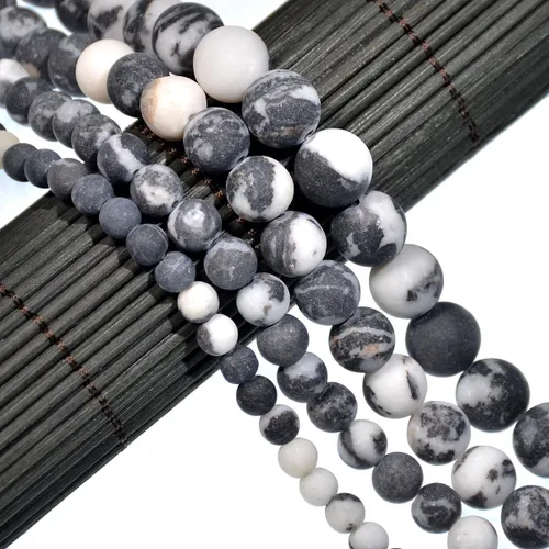 Miniatura 34 de AD Beads Hermosas cuentas sueltas redondas de piedras preciosas mate naturales de 0.157-0.472 in (0.315 in, 33 amazonita mate)