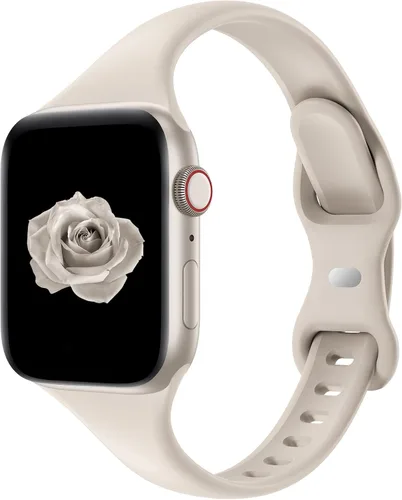 Miniatura 8 de Acrbiutu - Correas compatibles con Apple Watch de 38, 40, 41, 42, 44, 45, 46 y 49 mm, delgada, de silicona, para iWatch serie Ultra, 10, 9, 8, 7, 6