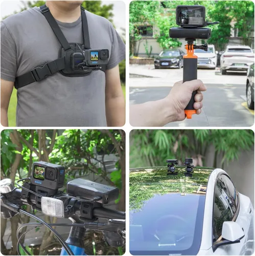 Miniatura 4 de Suptig Cargador portátil de 9000 mAh batería Banco de energía compatible para Gopro, Canon, Nikon, DJI osmo, Insta 360, Akaso More Cámara, teléfono