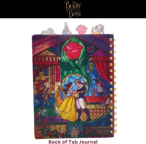 Miniatura 6 de Innovative Designs Disney Beauty and The Beast Journal Notebook, Spiral Bound, 96 Lined Pages, 8 x 7 inches Princess Belle and Beast Vinyl Cover
