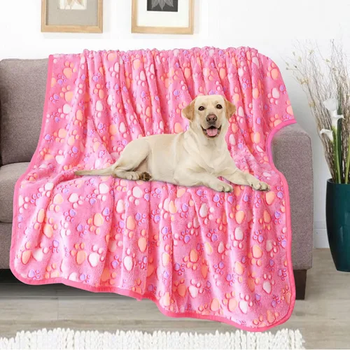Miniatura 18 de Rezutan Mantas para Perros Grandes, Mantas de Franela para Perros y Gatos Lavables, Suave Manta para Mascotas y Funda para Jaula de Perro, Lindo