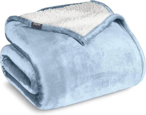 Miniatura 24 de Manta de forro polar de sherpa Bare Home - Tamaño para Lanzar/Viajar - Manta para cama, sofá y sofá cama - Cálida y ligera - Esponjosa y suave