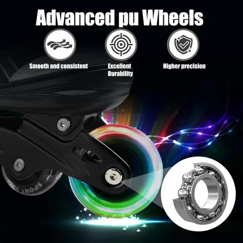 Miniatura 6 de Patines en línea ajustables para niños y niñas de 4 a 16 años, todas las 8 ruedas de los patines en línea se iluminan, patines en línea para niños