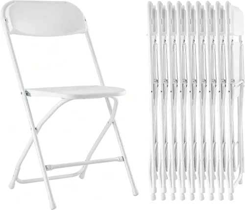 Miniatura 15 de HealSmart Paquete de 2 sillas plegables con asientos acolchados de cuero y marco de metal duradero, cómodas, plegables, portátiles, asiento
