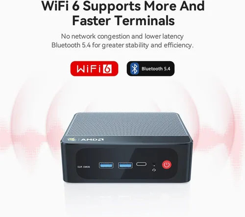 Miniatura 7 de Beelink Mini PC SER5 PRO, AMD Ryzen 5 5625U hasta 4.3GHz 6C/12T, 16GB RAM 500GB SSD, DP+ HDMI+ Pantalla triple tipo C, LAN 2.5G, WiFi 6 BT5.2, W-11