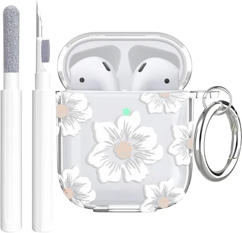 Miniatura 30 de Aircawin Funda transparente para Airpods, funda protectora a prueba de golpes para Airpod 1 y 2, accesorios de protección completa de TPU suave