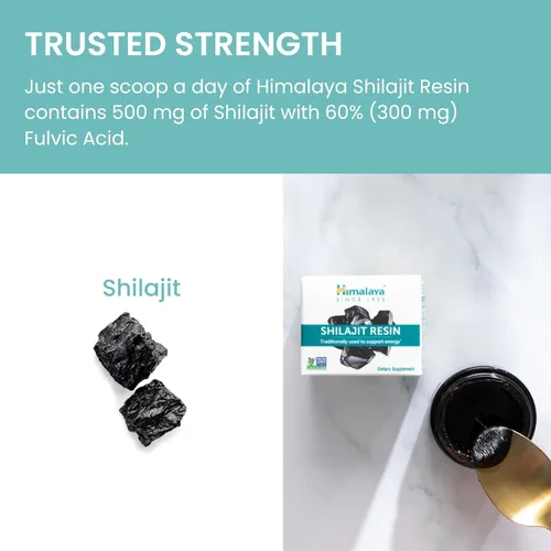 Miniatura 6 de Himalaya Resina n Shilajit, superalimento energético, 60% ácido fúlvico, sin OMG, tarro de 0.7 oz (20 g), suministro para 40 días