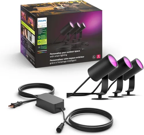 Miniatura 15 de Philips Hue Lily - Foco LED inteligente para exteriores - Ambiente blanco y de colores - Iluminación de paisaje de bajo voltaje - 1 paquete