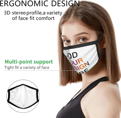 Miniatura 2 de Máscara de bandana para la cara con texto personalizado con imagen de texto personalizado Funda de cuello transpirable personalizable