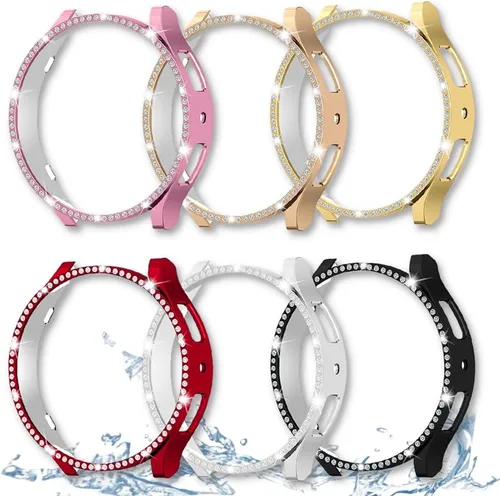 Miniatura 96 de DEALELE Paquete de 1 + 3 fundas y protector de pantalla compatible con Samsung Galaxy Watch FE / 5/4 de 1.575 pulgadas, funda protectora
