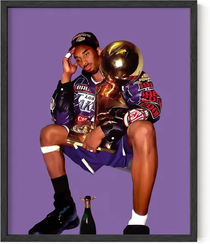 Miniatura 11 de HAUS AND HUES Póster de Kobe Bryant, Imagen de Kobe Bryant, Pósteres de Baloncesto para Dormitorio de Niños, Arte de Pared de Baloncesto para Marco