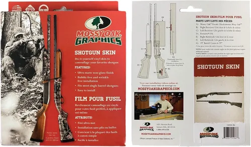 Miniatura 4 de Mossy Oak Graphics 14004 Kit de piel de rifle y escopeta de camuflaje, vinilo premium, acabado mate, muchos patrones Bottomland