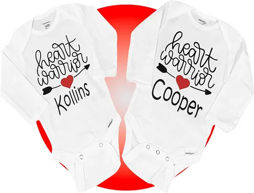 Miniatura 4 de Regalos de guerrero del corazón - Body personalizado 100% algodón - Talla unisex - Negro o blanco disponible - Ropa de bebé CHD